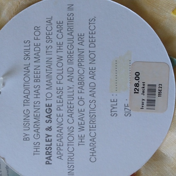 Size large Parsley & Sage boho jacket - Picture 14 of 14